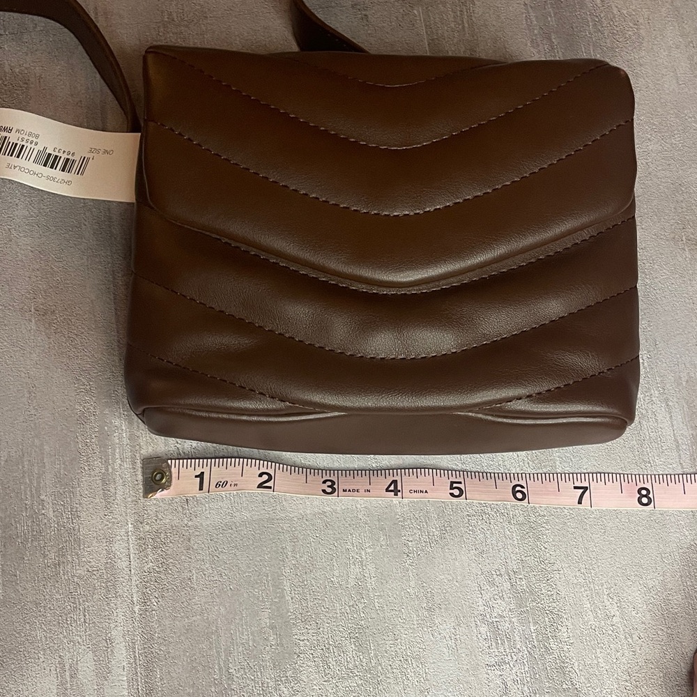 The Drop- Brown Quilted Crossbody/Belt Bag - Picture 10 of 11